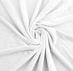 Load image into Gallery viewer, White  Stretch Velvet Fabric By The Yard | 58’’ wide
