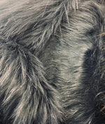 Load image into Gallery viewer, Gray Sparkle Faux fur Upholstery fabric By The YARD 60” wide
