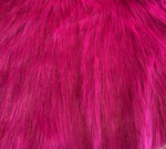 Load image into Gallery viewer, Fuchsia Sparkle Faux fur pile Upholstery Arts &amp; Crafts fabric By The YARD
