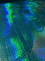 Load image into Gallery viewer, Holographic Cobra Glossy vinyl Fabric Material by the yard
