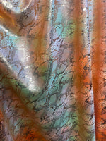 Load image into Gallery viewer, Snake Iridescent orange - dance /swimsuits 4-way stretch 58" wide
