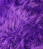 Load image into Gallery viewer, Purple shaggy faux fur fabric by the yard
