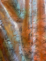 Load image into Gallery viewer, Snake Iridescent orange - dance /swimsuits 4-way stretch 58" wide
