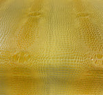 Load image into Gallery viewer, Swamp 3D Croco  passion yellow, embossed Faux vinyl fake upholstery, handbags fabrics
