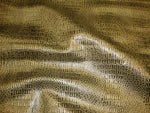 Load image into Gallery viewer, Jade metallic Gator upholstery Faux vinyl fabric per yard
