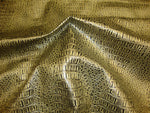 Load image into Gallery viewer, Jade metallic Gator upholstery Faux vinyl fabric per yard
