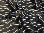 Load image into Gallery viewer, 58"  Wide Spike Faux fur white on black Upholstery Fabric by the yard
