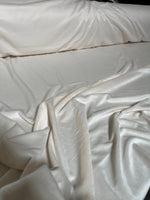Load image into Gallery viewer, Minky ivory solid Soft cuddle fabric by the yard 60” wide
