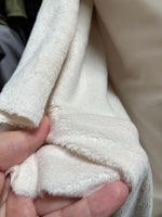 Load image into Gallery viewer, Minky ivory solid Soft cuddle fabric by the yard 60” wide

