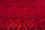 Load image into Gallery viewer, Damask floral Velvet none stretch Fabric 58" Wide sold by the yard
