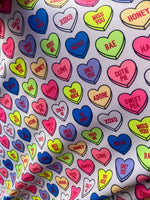 Load image into Gallery viewer, 4 way Stretch Spandex, Candy sweet hearts. Best for swimwear, dancing and much more ,60" Wide
