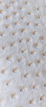Load image into Gallery viewer, Cream Ostrich Embossed Marine Vinyl – Faux Leather Upholstery Fabric for Boats, Cars, Furniture
