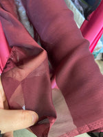 Load image into Gallery viewer, Two tone Burgundy opaque chiffon Fabric by the yard
