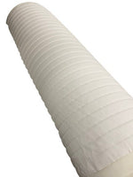 Load image into Gallery viewer, Vinyl  Leather Faux vinyl white 2” stripe Quilted  auto headliner headboard fabric with 3/8" Foam Backing Upholstery 52" Wide
