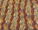 Load image into Gallery viewer, Spandex Orange brown python Snake Stretch Fabric 4 way stretch 58" wide
