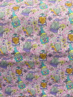 Load image into Gallery viewer, Easter Gnome cotton Fabric on Pink 43” wide
