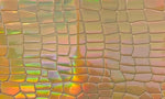 Load image into Gallery viewer, Faux Leather vinyl, Upholstery Crafts Crocodile,  Hologram fabric 54” wide
