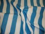 Load image into Gallery viewer, Aqua/white Striped Waterproof Outdoor fabric 60" wide per yard
