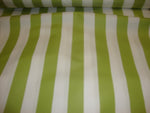 Load image into Gallery viewer, Lime Striped Waterproof Outdoor Canvas fabric 60" wide per yard
