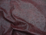 Load image into Gallery viewer, Wine Western Embossed Floral Faux Leather vinyl upholstery fabric per yard
