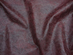 Load image into Gallery viewer, Wine Western Embossed Floral Faux Leather vinyl upholstery fabric per yard

