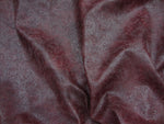 Load image into Gallery viewer, Wine Western Embossed Floral Faux Leather vinyl upholstery fabric per yard
