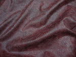 Load image into Gallery viewer, Wine Western Embossed Floral Faux Leather vinyl upholstery fabric per yard
