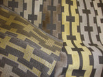 Load image into Gallery viewer, Velvet raised Golden Zigzag Embossed upholstery Drapery Fabric per yard
