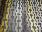 Load image into Gallery viewer, Velvet raised Golden Zigzag Embossed upholstery Drapery Fabric per yard
