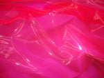 Load image into Gallery viewer, Pink 10 Gauge Transparent Tinted Plastic Vinyl 54 Inch Wide Fabric By the Yard
