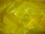 Load image into Gallery viewer, 54" Wide Yellow 10 Gauge Transparent Tinted Plastic Vinyl Fabric By the Yard upholstery, costumes, diy projects, handbags, shoes accessories
