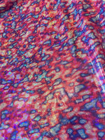 Load image into Gallery viewer, Leopard pink /blue 4 way stretch spandex fabric
