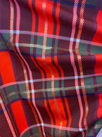 Load image into Gallery viewer, Multi color plaid Spandex dance 4 way stretch 58" wide
