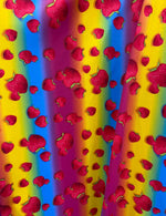 Load image into Gallery viewer, Stretch Spandex strawberry multi print fabric yard
