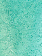 Load image into Gallery viewer, Faux vinyl Western Embossed Floral  fabric per yard 54" Wide
