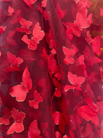 Load image into Gallery viewer, Taffeta Butterfly /on sheer FABRIC /58" Wide by the yard -Sage
