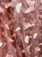 Load image into Gallery viewer, Taffeta Butterfly /on sheer FABRIC /58" Wide by the yard -Dusty rose

