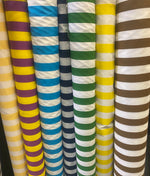 Load image into Gallery viewer, Striped poly cotton 1” fabric by yard
