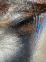 Load image into Gallery viewer, Silver Cracked metallic reflective Distressed vinyl upholstery craft fabric per yard 54" Wide
