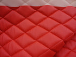 Load image into Gallery viewer, Red champion Diamond Quilted Vinyl foam backed fabric Automotive headliner upholstery 52" Wide
