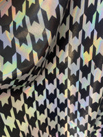 Load image into Gallery viewer, Houndstooth mystique silver /black Spandex, 4 way stretch 58" wide
