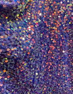 Load image into Gallery viewer, Iridescent sequin stretch velvet , 4-Way stretch  fabric by the yard 60" Wide
