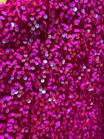 Load image into Gallery viewer, Iridescent sequin stretch velvet , 4-Way stretch  fabric by the yard 60" Wide
