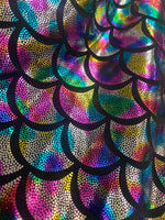 Load image into Gallery viewer, 4-Waybig rainbow Mermaid Spandex Fabric  58" Wide, BY THE YARD
