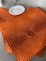 Load image into Gallery viewer, 12"x18" placemats Swamp 3D embossed faux leather vinyl table  alligator place mats
