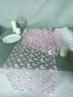 Load image into Gallery viewer, Light Pink 3D Butterfly Mesh Table Runner – 15"x108” | Baby Shower, Bridal Shower, Wedding, Party Décor
