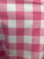 Load image into Gallery viewer, Hot Pink color plaid Spandex dance 4 way stretch 58" wide
