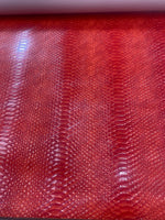 Load image into Gallery viewer, Red mamba 3D Gator embossed Vinyl Leather Faux vinyl fake upholstery apparel bags fabrics
