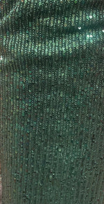 Load image into Gallery viewer, Hunter green Pleated Glitz Sequin Mesh Fabric By The Yard
