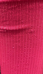 Load image into Gallery viewer, Fuchsia Pleated Glitz Sequin Mesh Fabric By The Yard
